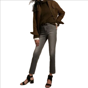 BANANA REPUBLIC Dark gray ultra high rise slim fit premium denim jeans